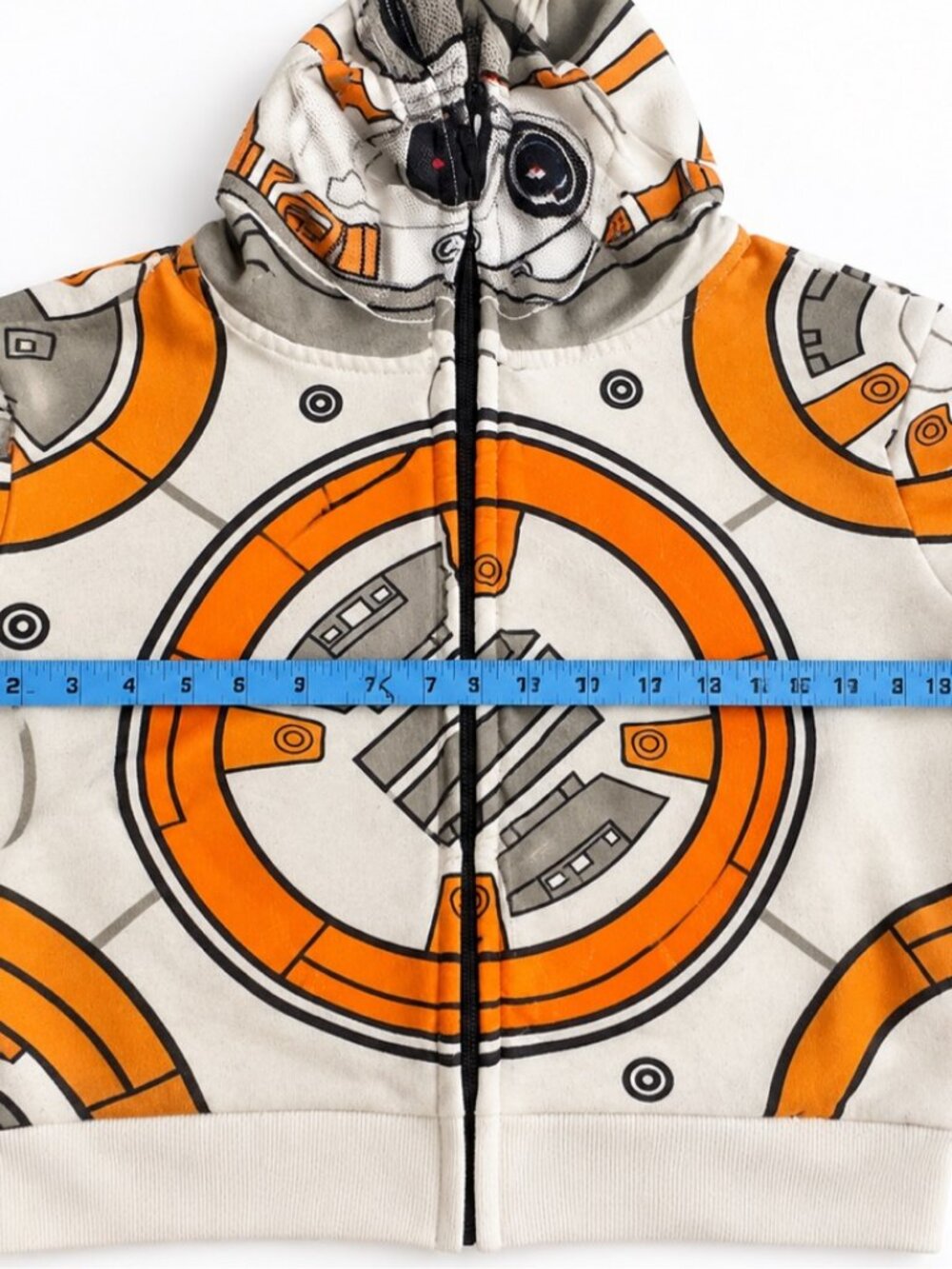 Star Wars BB-8 Zip-Up Hoodie Men's S All-Over Print